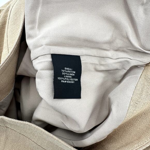 Maree Pour Toi linen blend wide leg pant in tan Size 12 - Picture 5 of 10